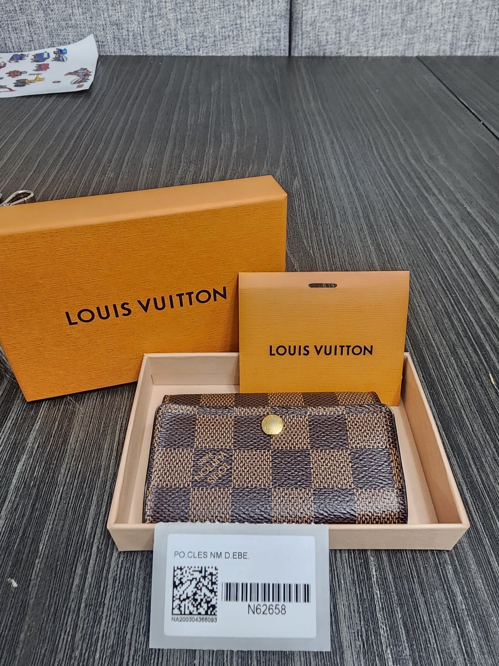 Louis Vuitton Damier Ebene Key Pouch - Brown - Picture 1 of 10